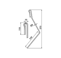 Dinte organ afanare dreapta lung semanatoare amazone 976004