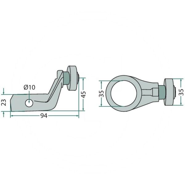 Rola alergatoare cu brat  grebla deutz fahr, vicon, pz 16504057, VF16504057