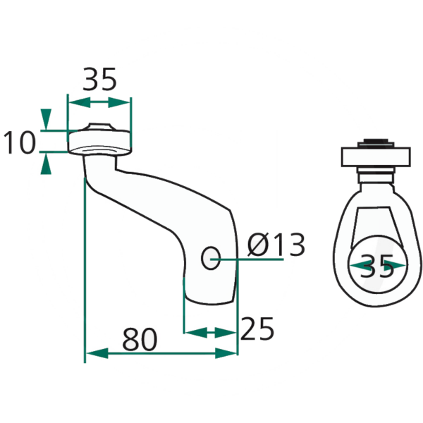 Rola cu brat grebla deutz fahr,  16606306, VF16606306